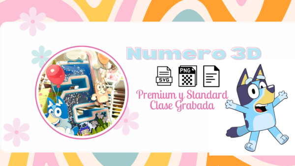 NUmero 3D - Bluey