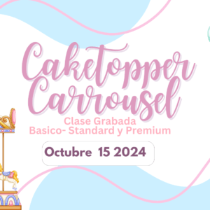 Caketopper- Carousel rosa