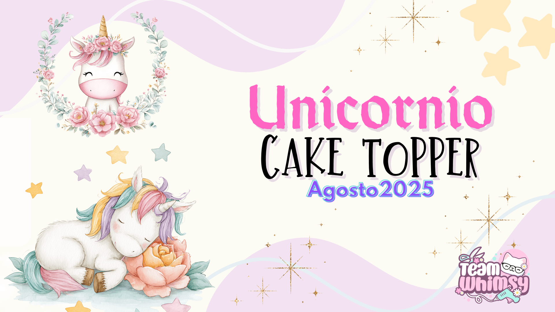 Cake topper – unicornio